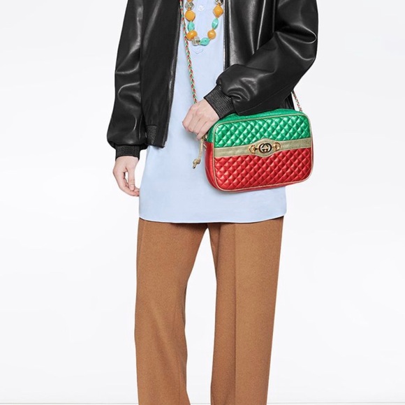 Gucci laminated leather small shoulder bag Clearance